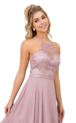 Nox Anabel Y629 Dress -Clothing Shop y629 tan 1 zoom